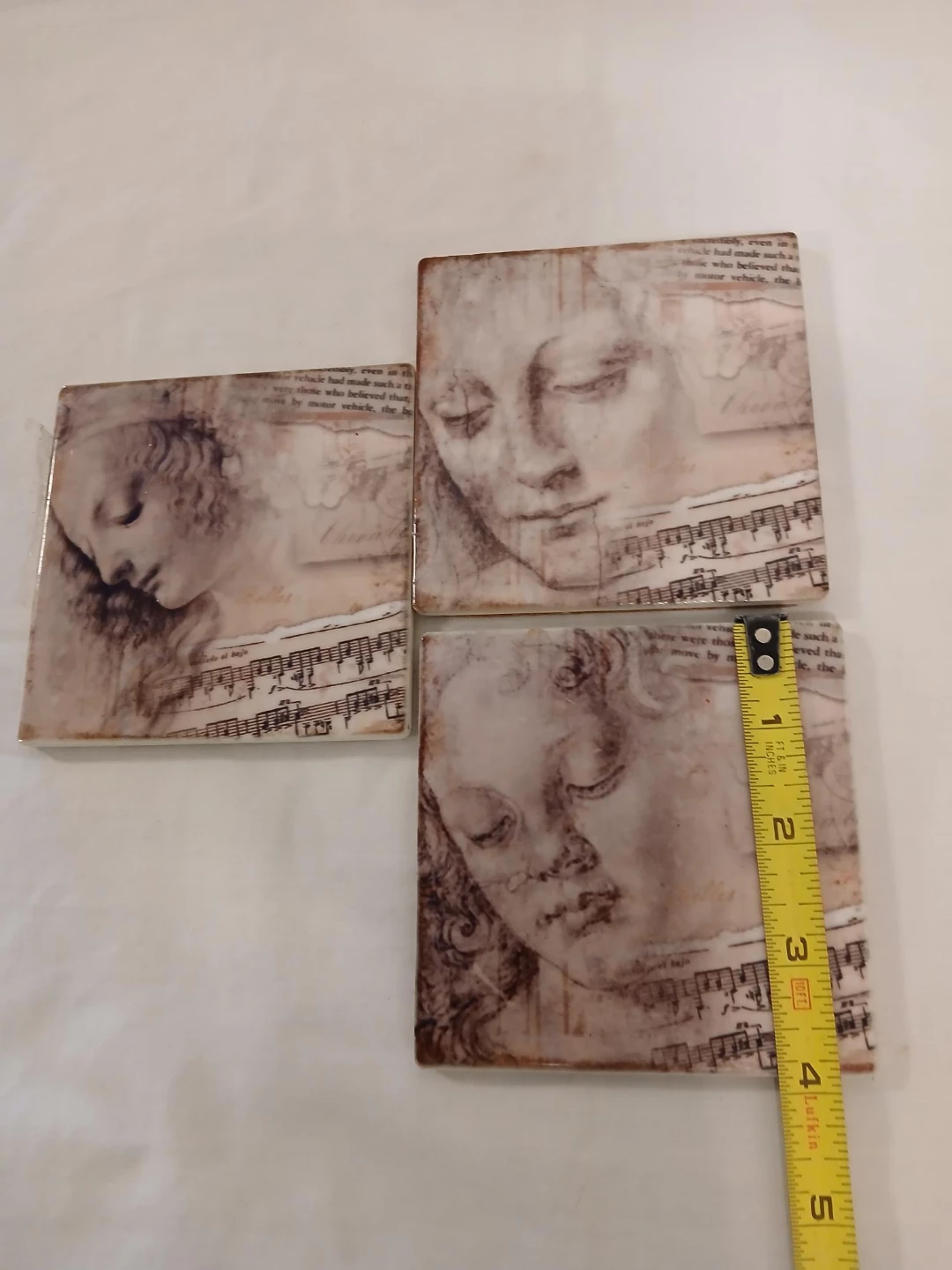 Set of 3 Artistic Coasters. Pick up only. - photo 3