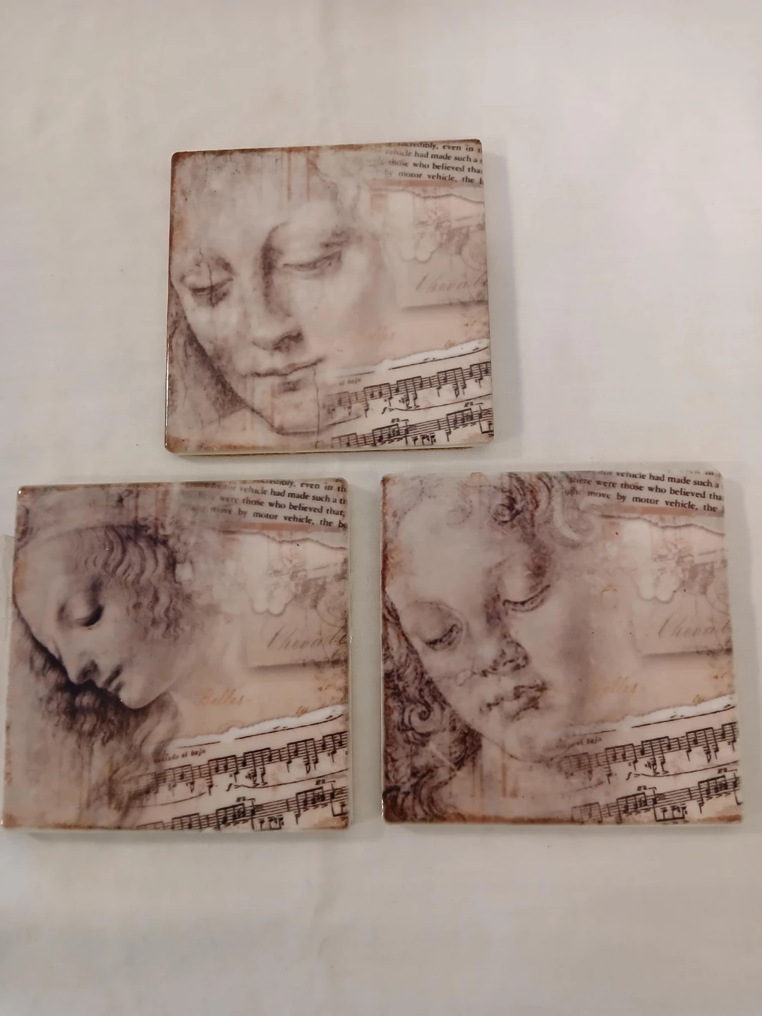 Set of 3 Artistic Coasters. Pick up only. - photo 5