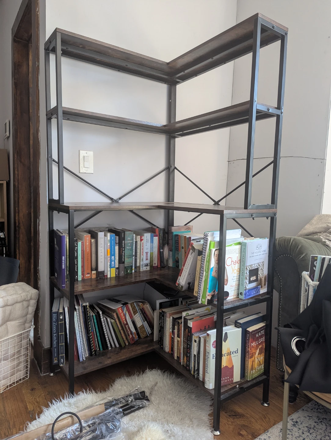 L-Shaped Bookshelf / Desk - photo 2