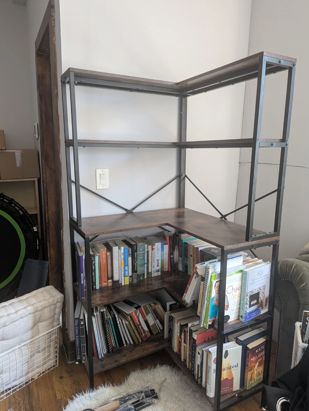 L-Shaped Bookshelf / Desk - photo 3