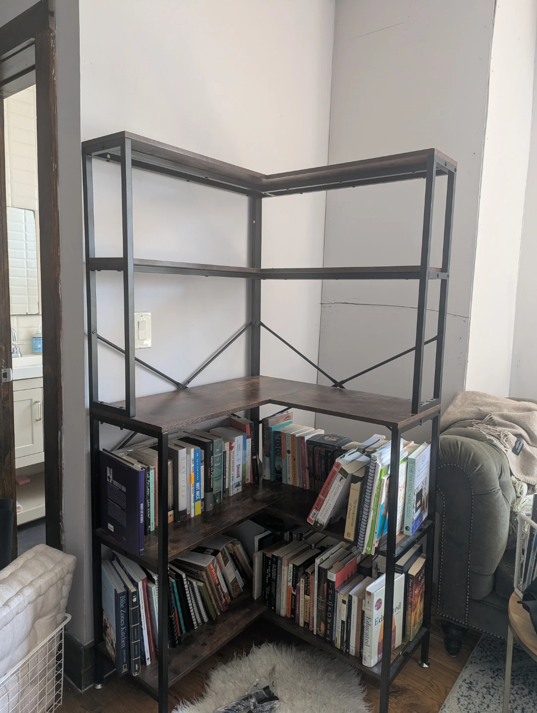 L-Shaped Bookshelf / Desk - photo 4