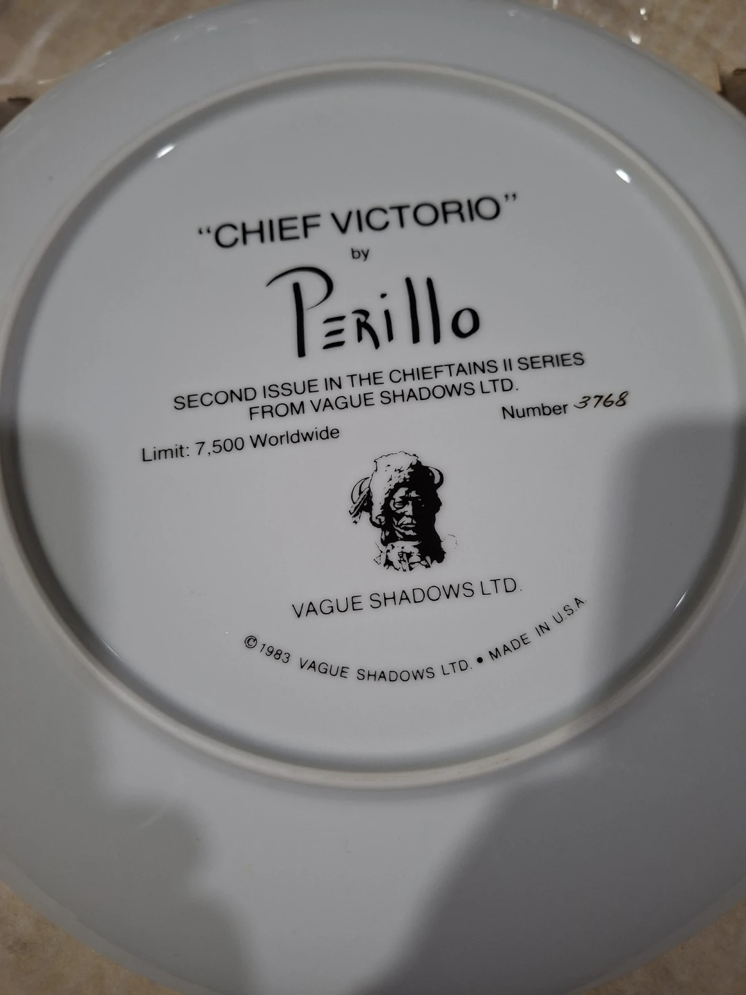 Gregory Perillo "Chief Victorio" Collector Plate - photo 2