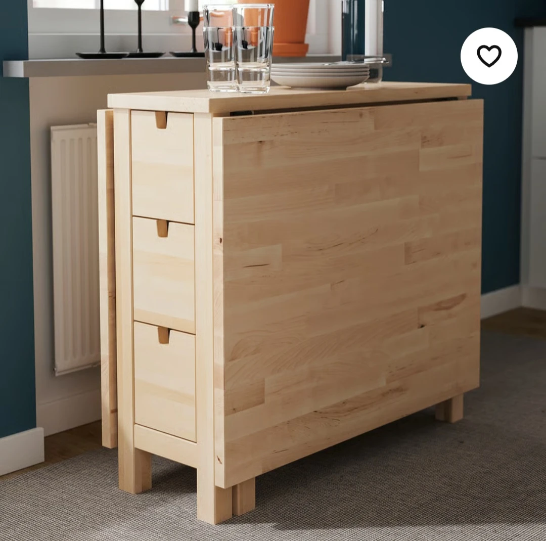 IKEA Norden Gateleg Table with 6 Drawers - photo 2