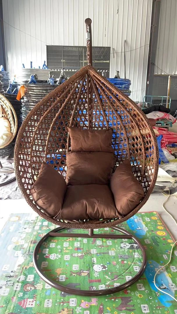 Wicker Hanging Egg Chair with Cushions