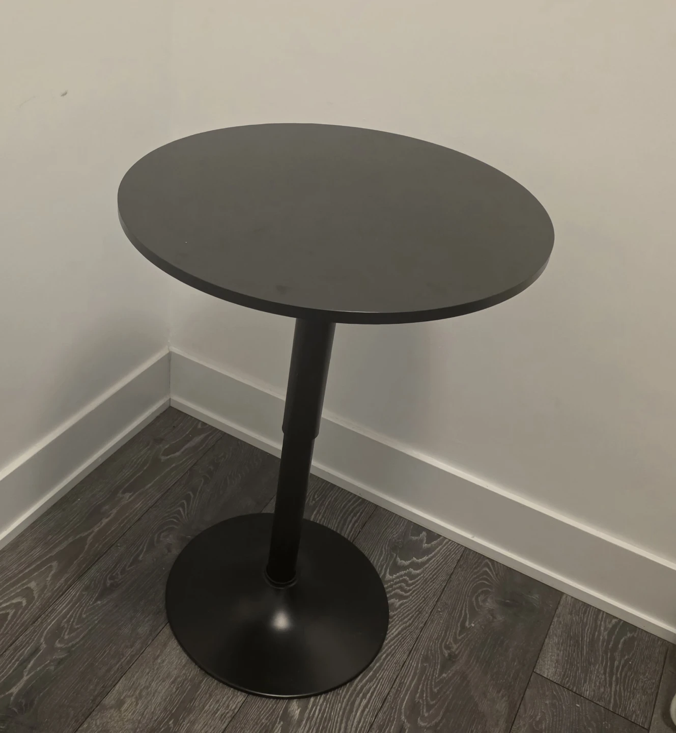 HOOBRO Height Adjustable Round Bar Table - Black
