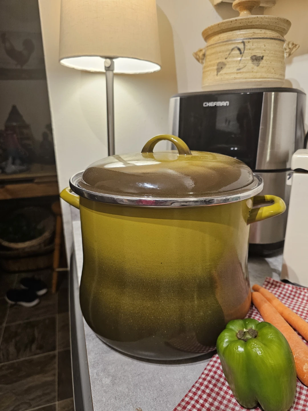 Large Enamel Stock Pot - photo 2