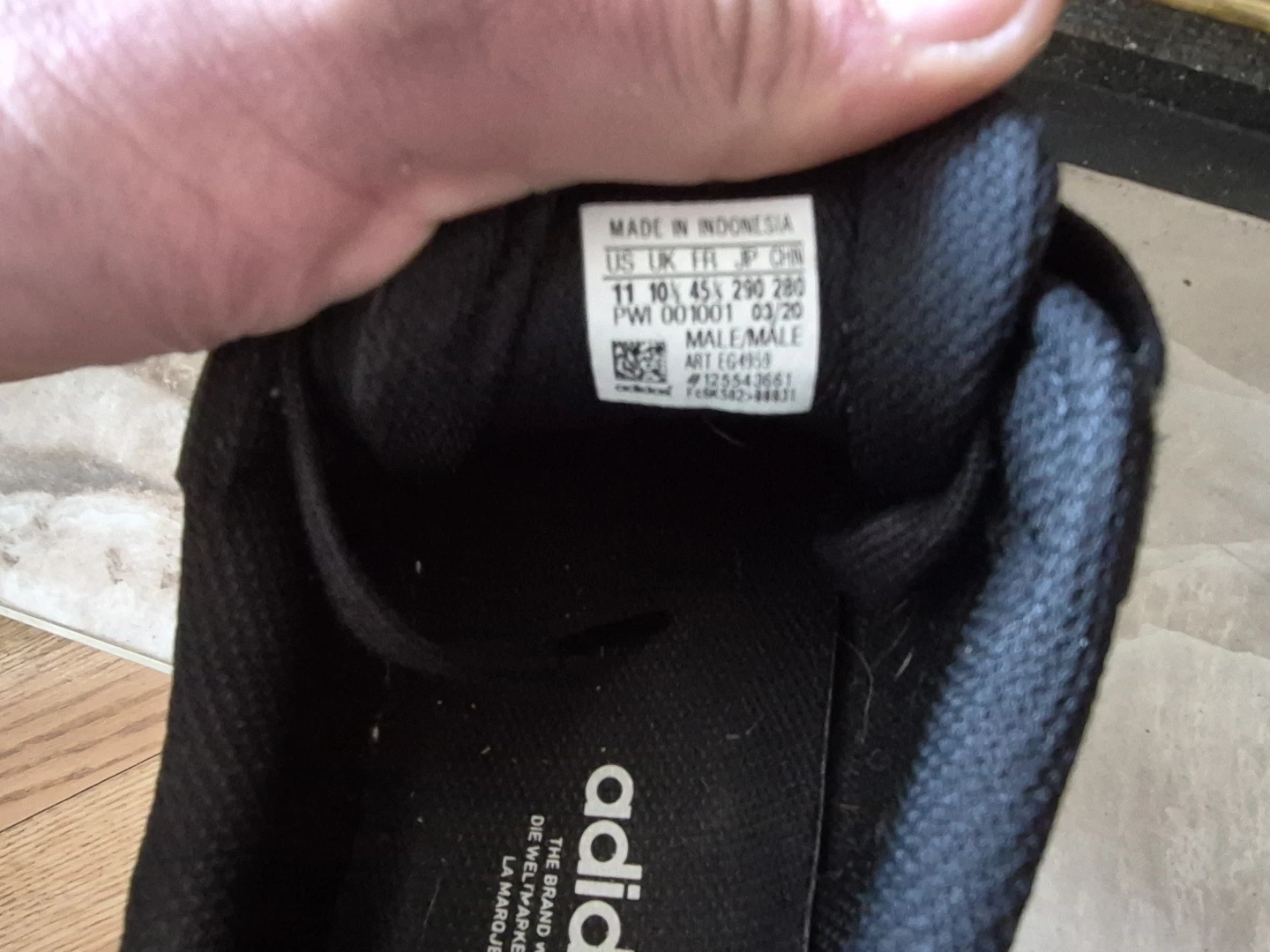 Adidas Superstar "SUPERSTAR" Black/White Men's Shoes Size 11 - photo 3