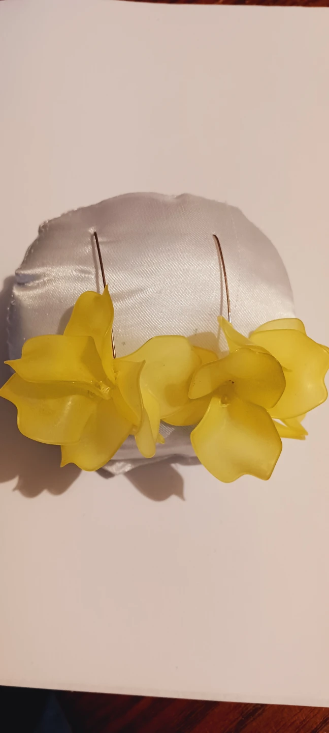Fun Yellow Flower Petal Earrings - photo 2
