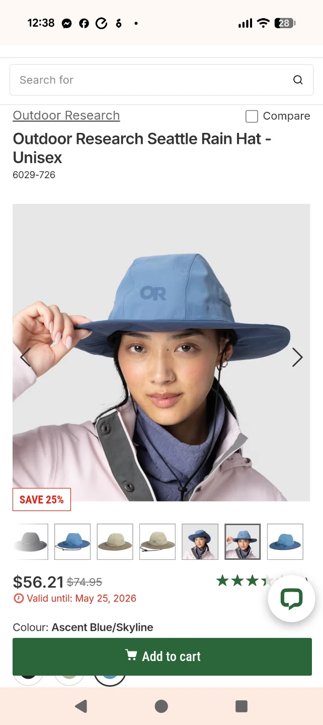 Outdoor Research Seattle Rain Hat - Black - photo 2