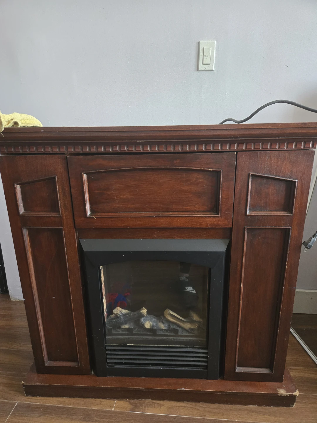Dark Wood Electric Fireplace