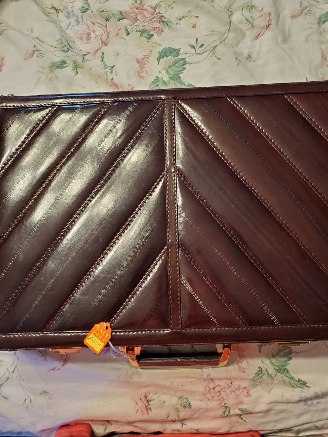 REAL eel skin r Briefcase with Combination Lock - photo 4