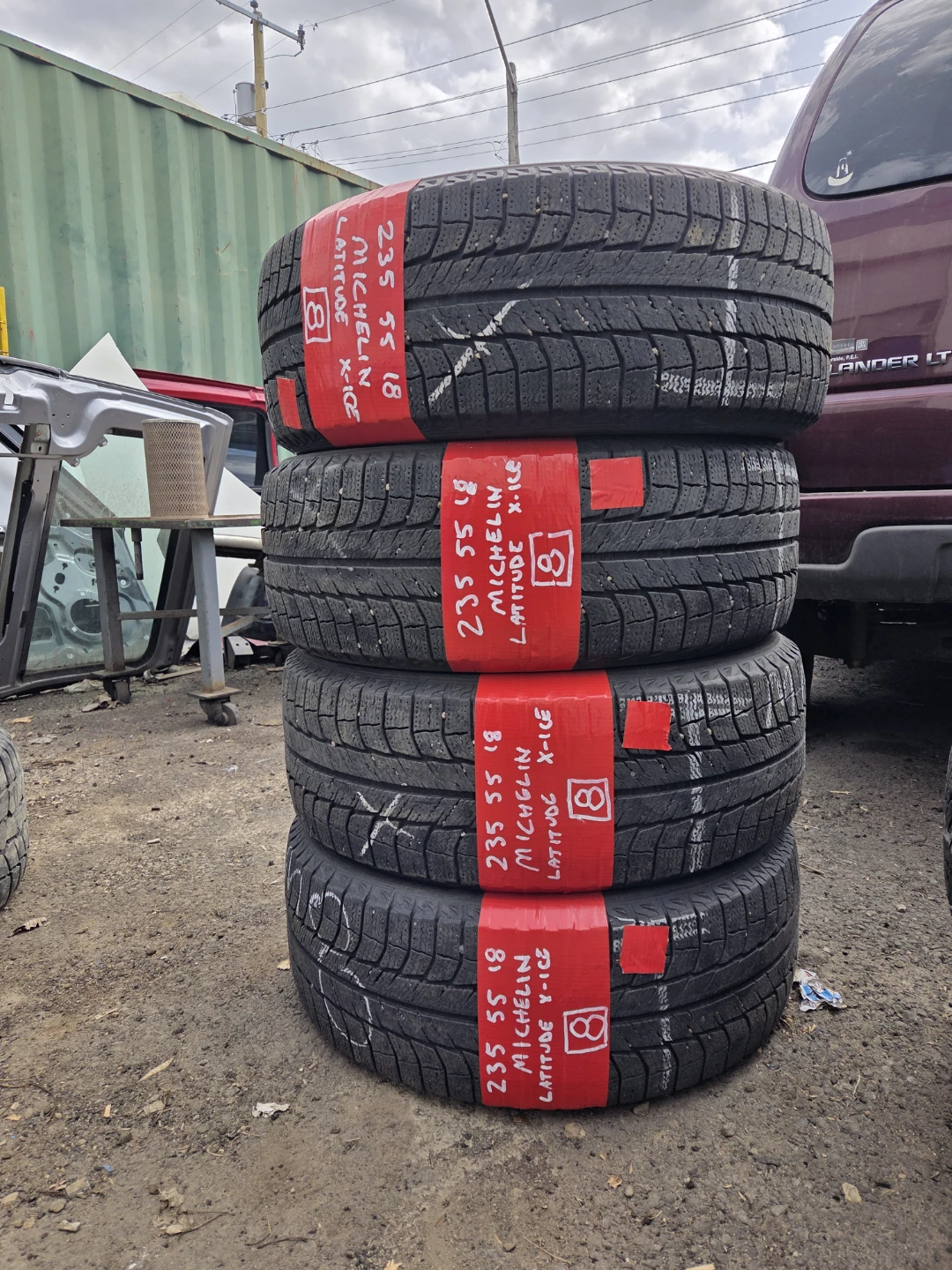 Set of 4 Michelin Latitude X-Ice Winter Tires - 235/55R18