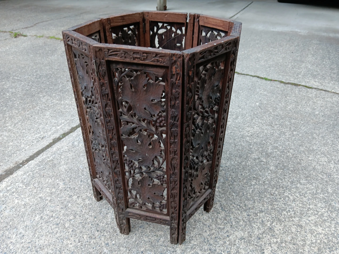 Antique Campaign Tea Table base