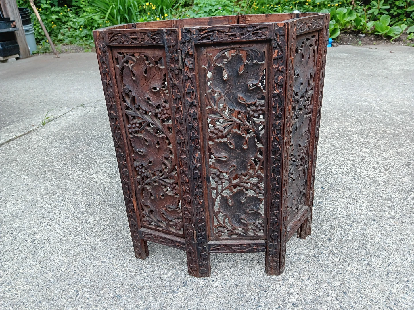 Antique Campaign Tea Table base - photo 2