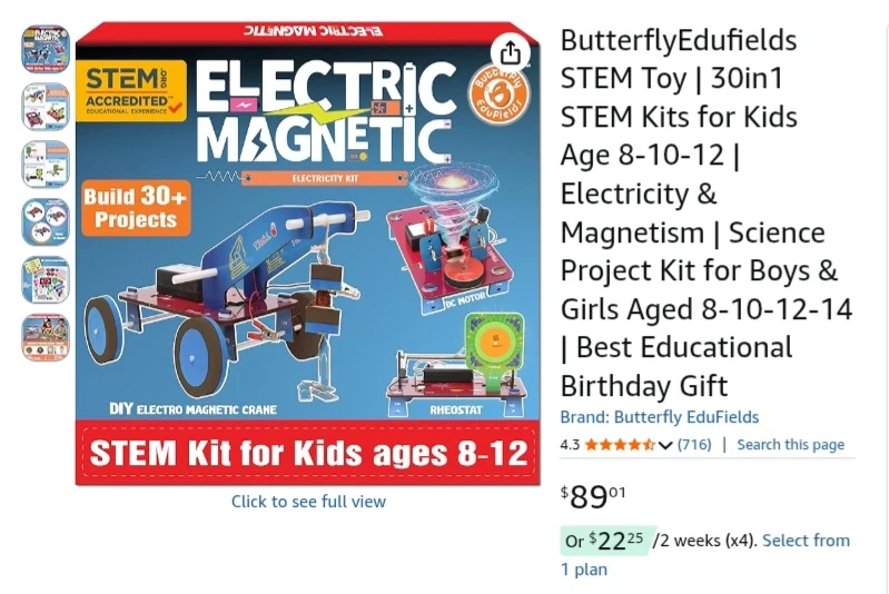 ButterflyEdufields Electric Magnetic STEM Kit - Ages 8+ - photo 3