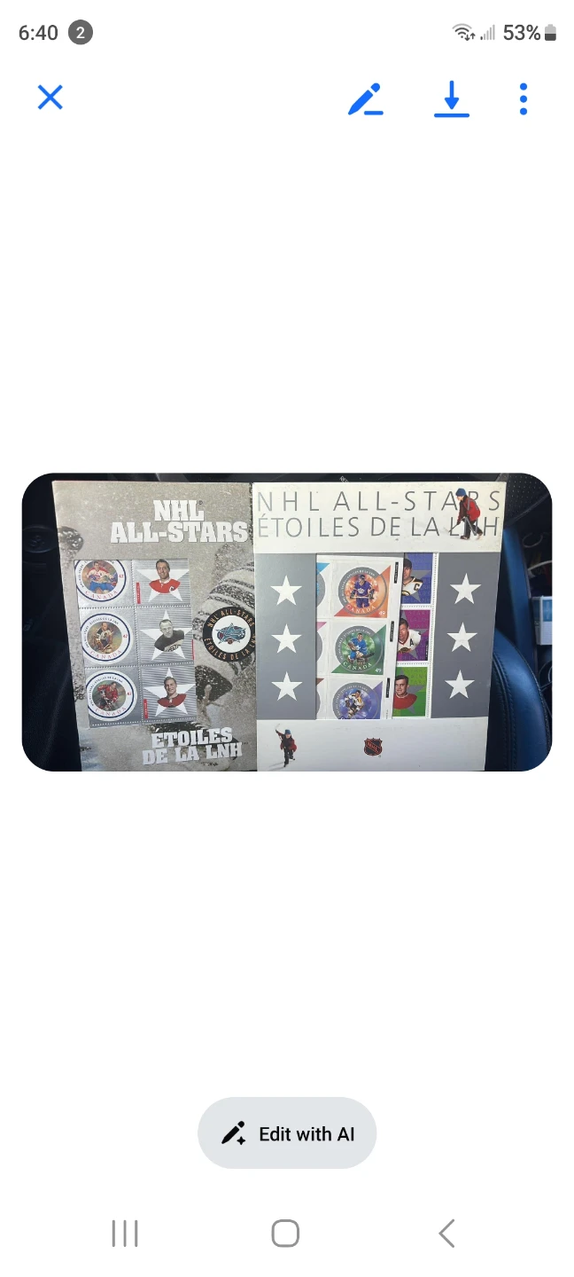 NHL All-Stars Stamp Collection