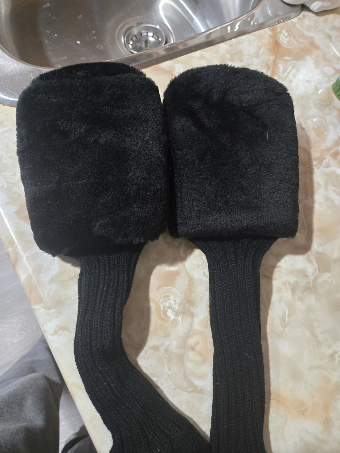 Black Golf Club Headcovers Set of 2 (Numbered 1 & 3) - photo 2