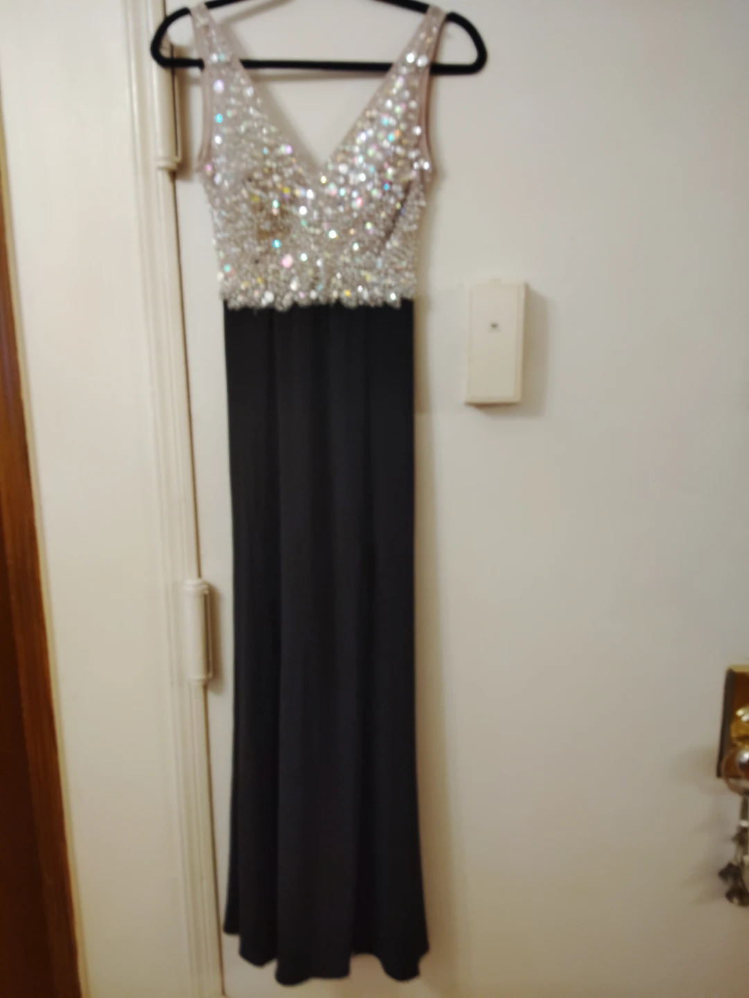 Blondie Nites by Alyce Paris Beaded Black Dress Size 1