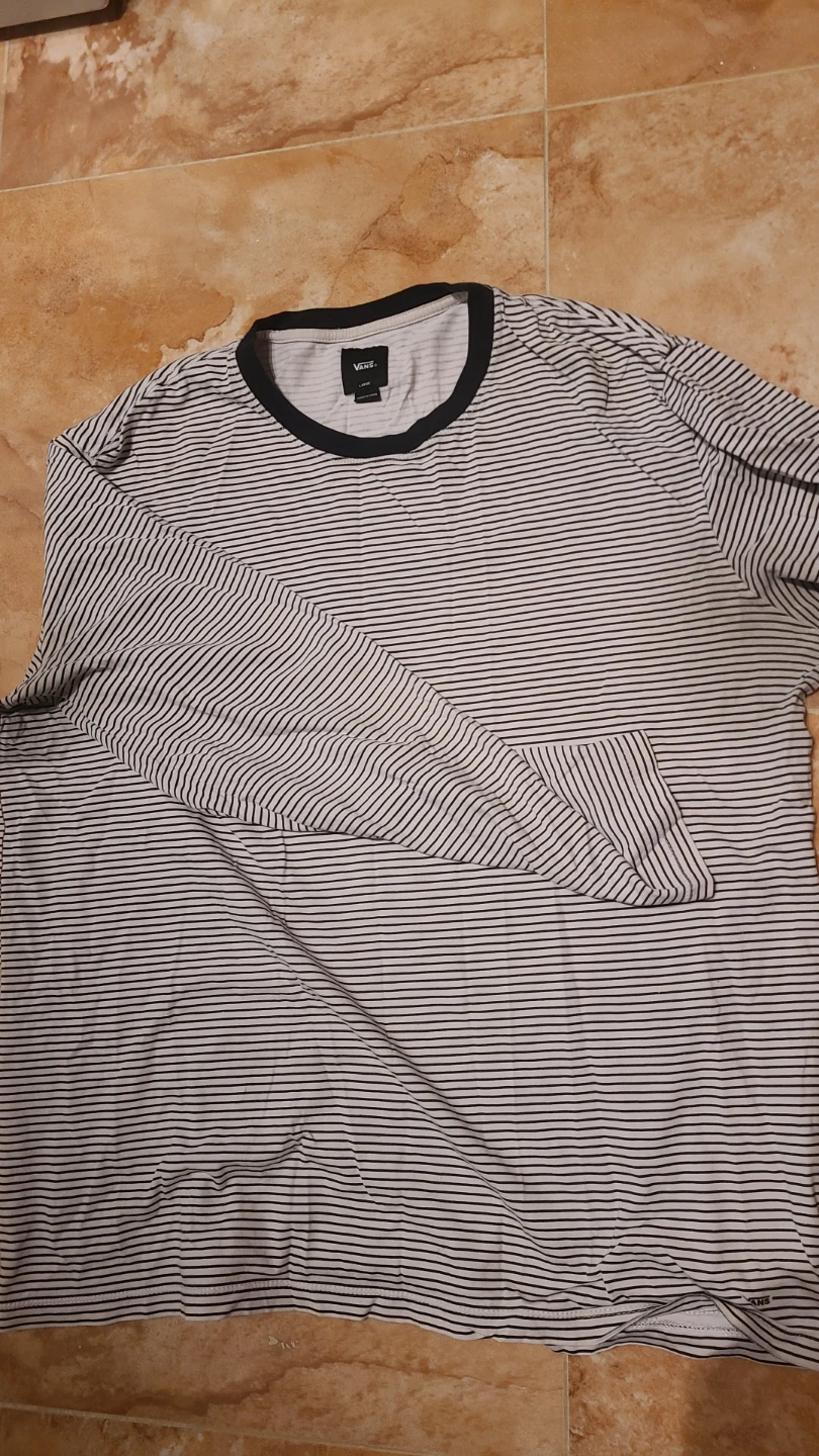 Vans Striped Long Sleeve T-Shirt - Large