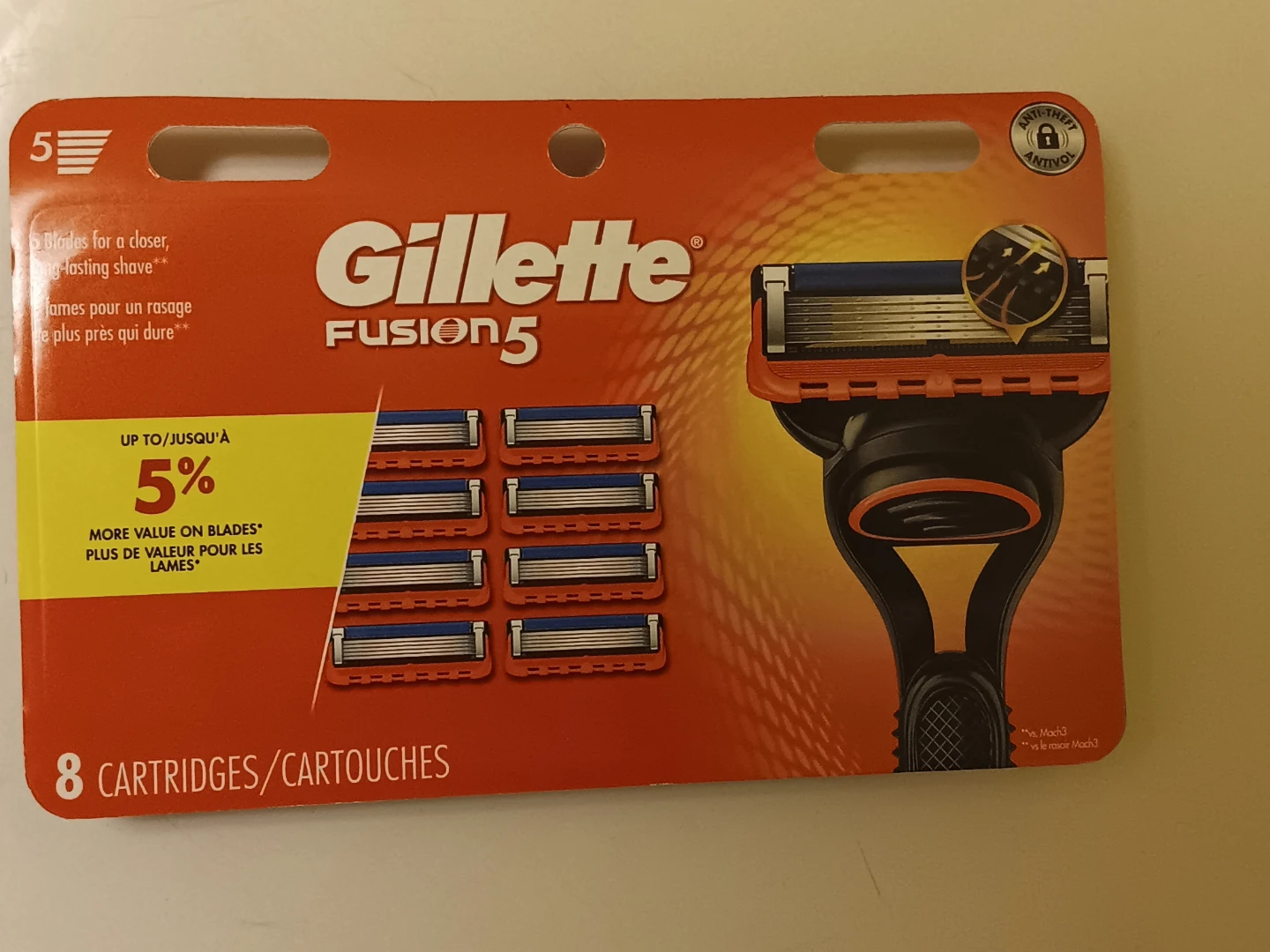 Gillette Fusion5 Razor Blade Refills - 8 Cartridges