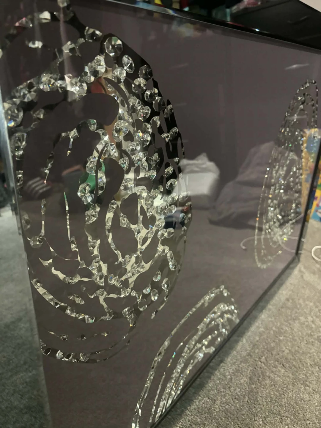 Mirrored Wall Art with Crystal Embellishments - photo 4