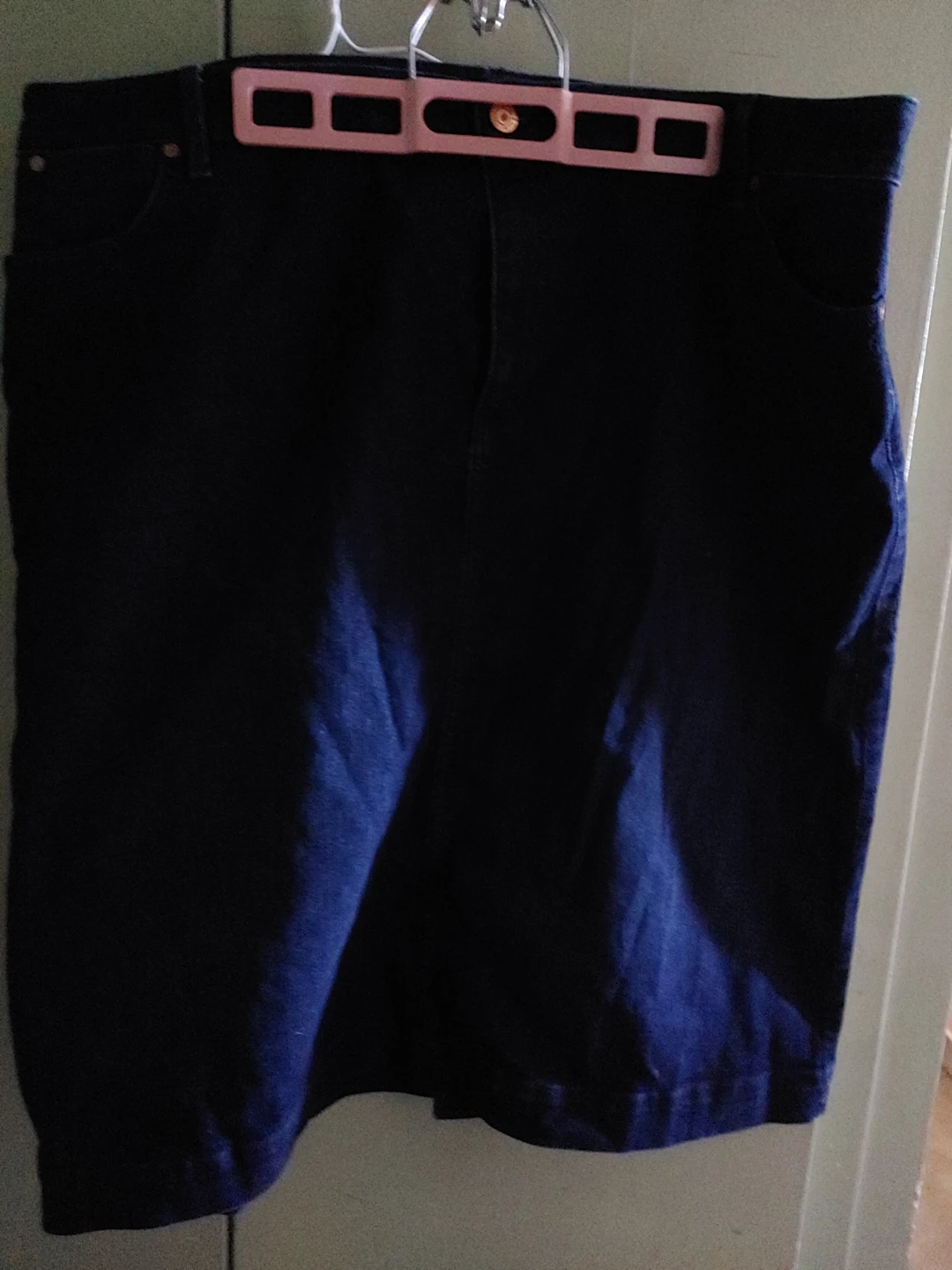 Talbots Plus Dark Wash Denim Pencil Skirt