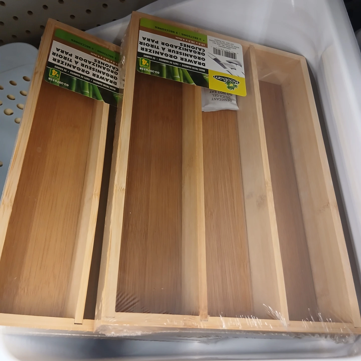 BooBam Bamboo Drawer Organizer - 3 Sections