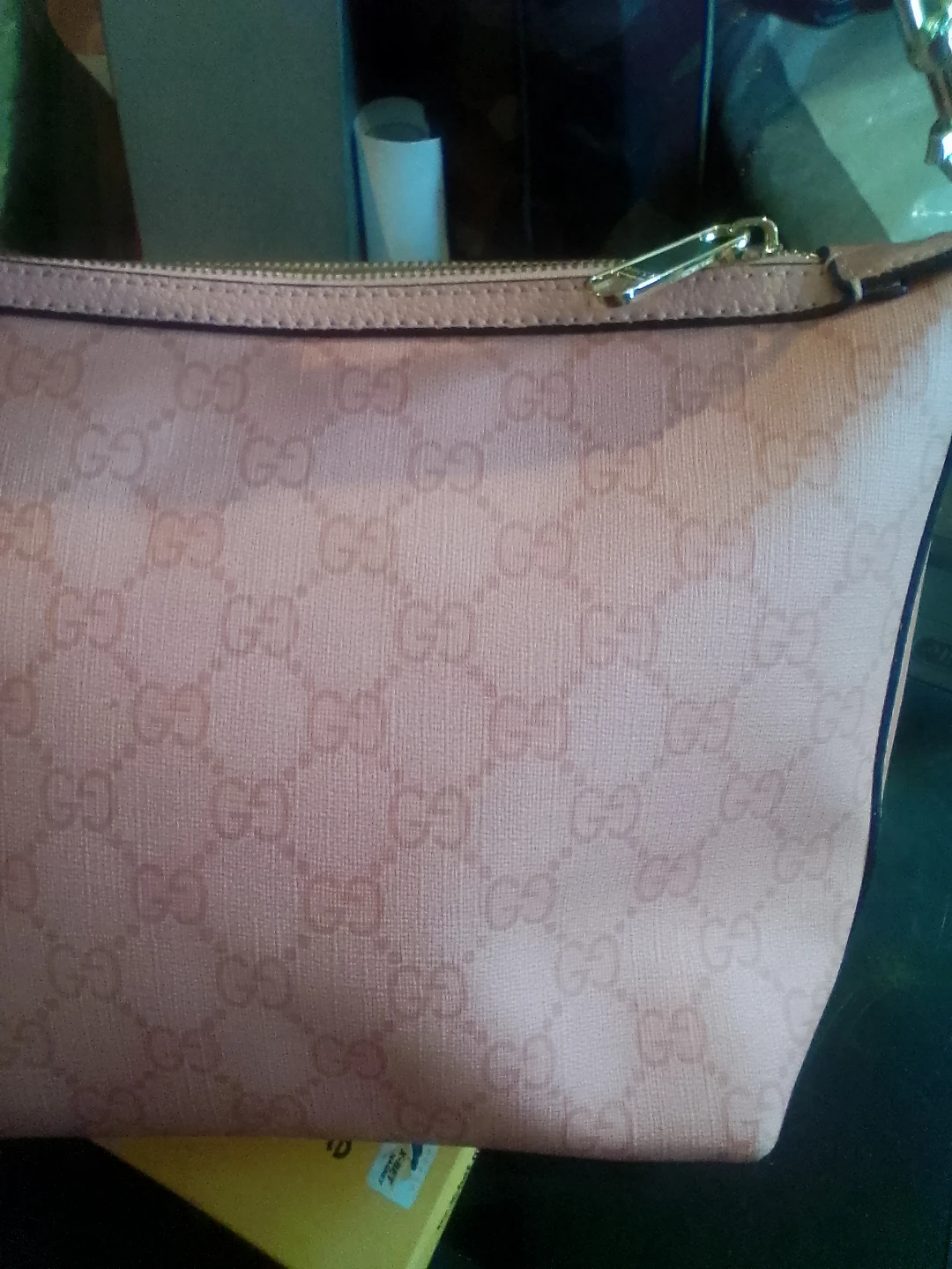 Pink Gucci Monogram Shoulder Bag - photo 2