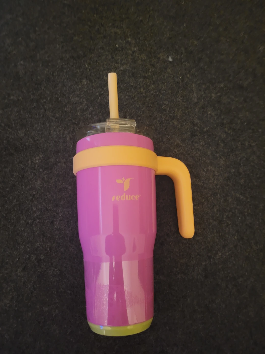 Reduce Kids Tumbler with Handle and Straw - Pink/Orange