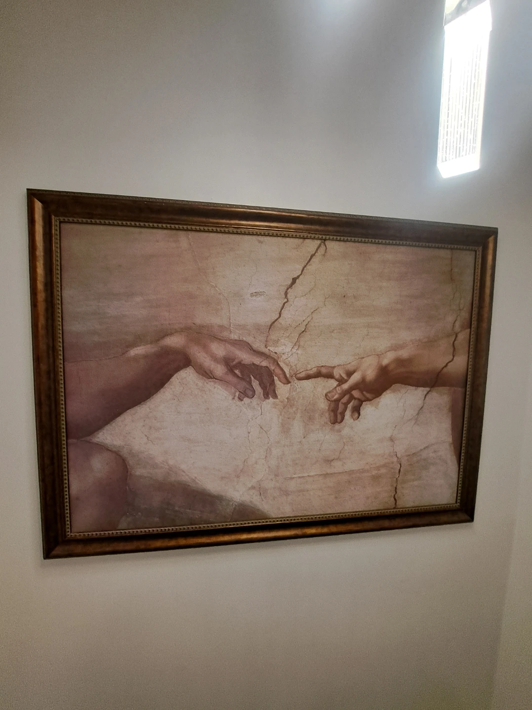 Framed "The Creation of Adam" Art Print