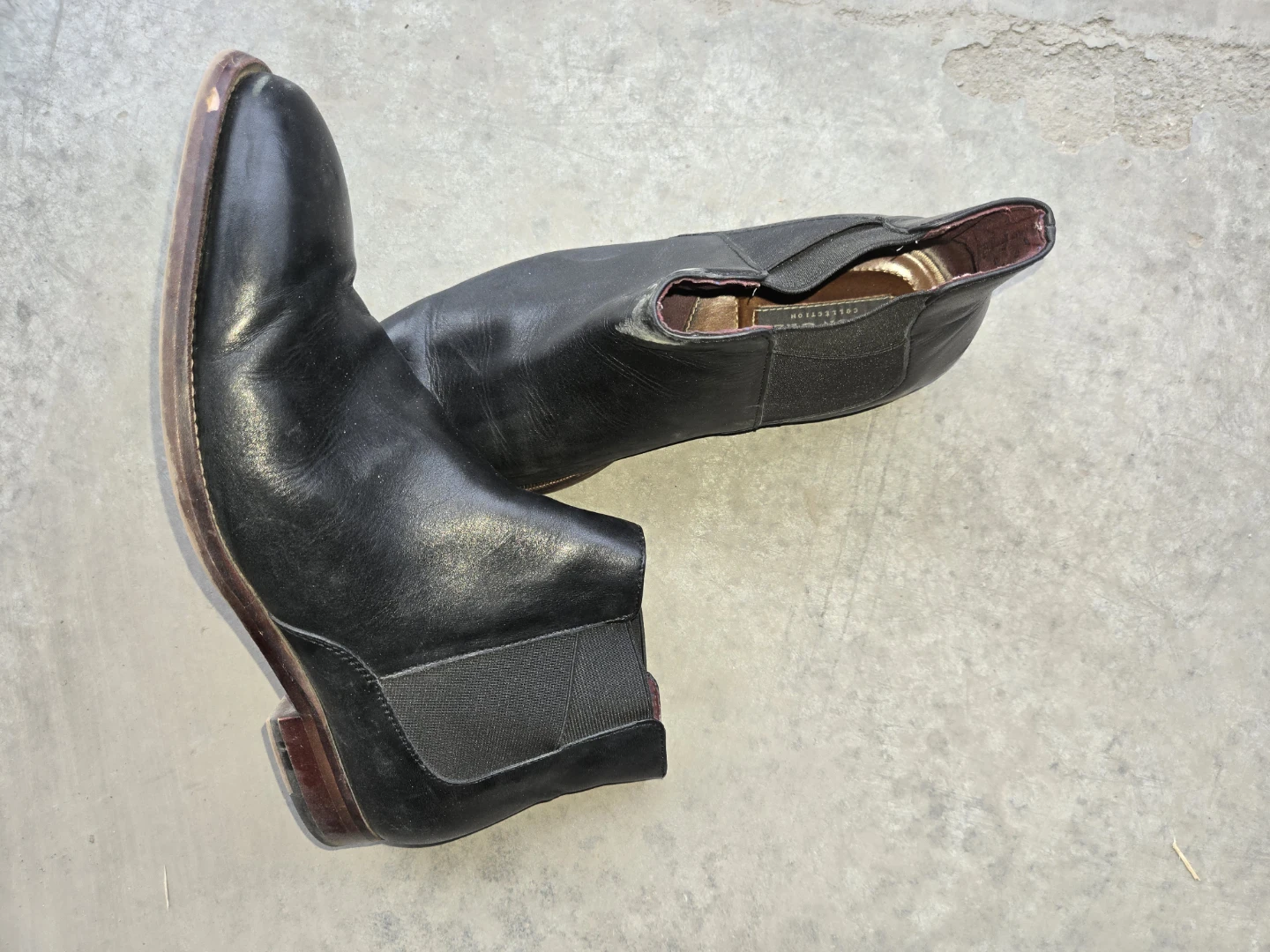 Aston Grey Black Leather Chelsea Boots - photo 5