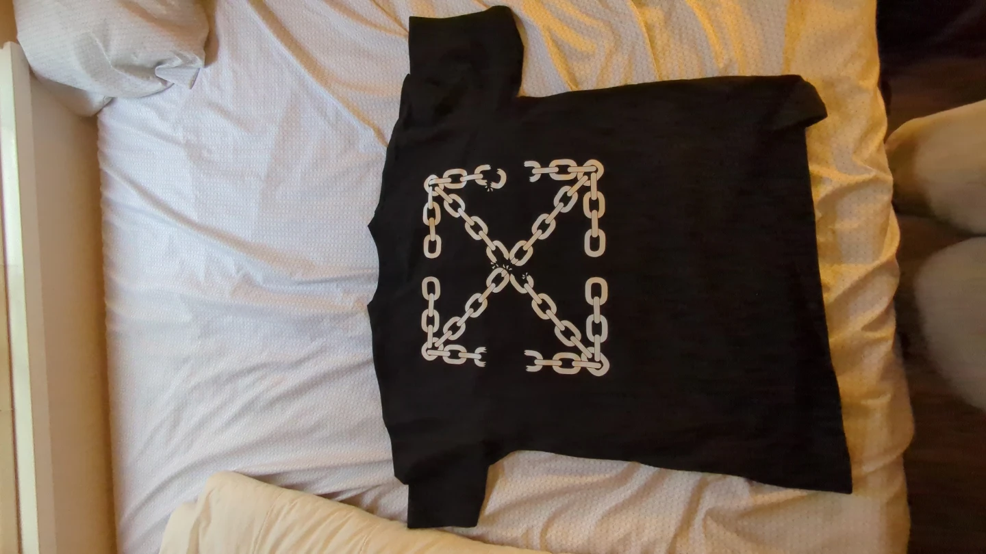 OFF-WHITE Black Chain Graphic T-Shirt - photo 3
