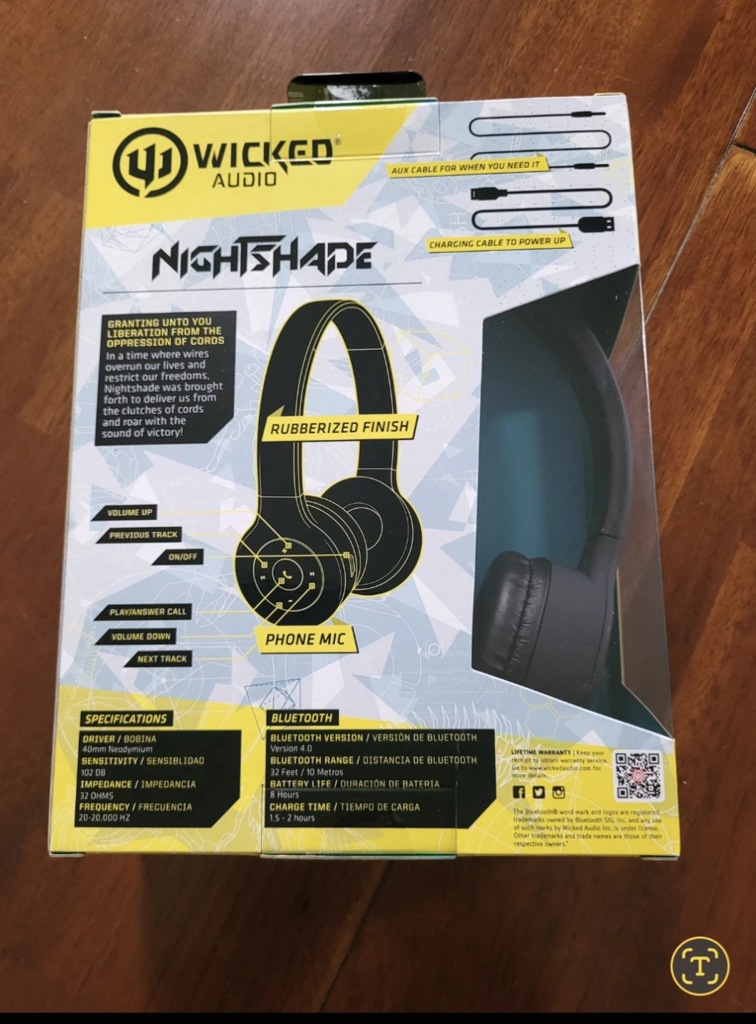 Wicked Audio Nightshade Bluetooth Headphones