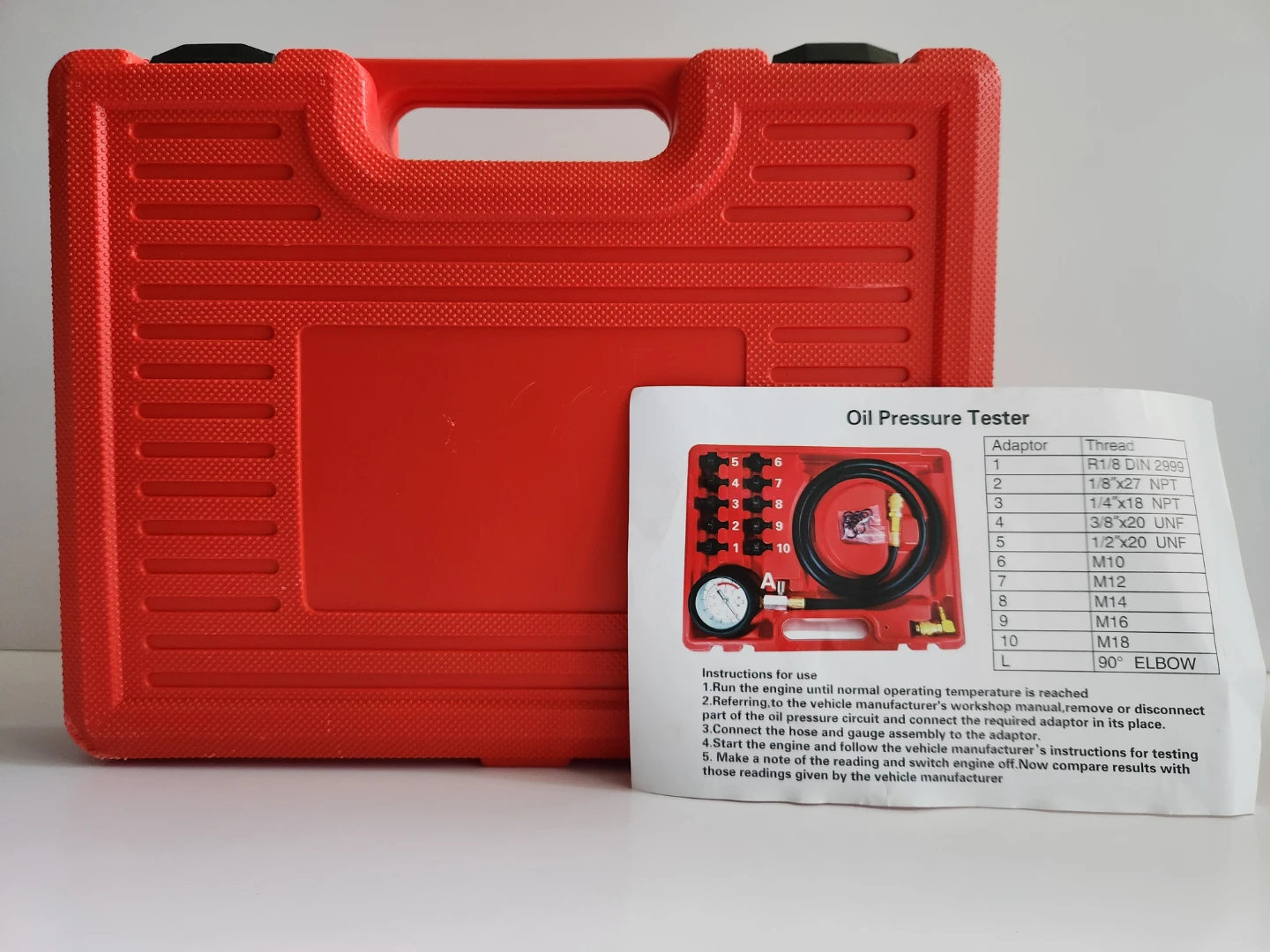 Damian Oil Pressure Diagnostic Tester 13 pc. Tool Set - photo 2