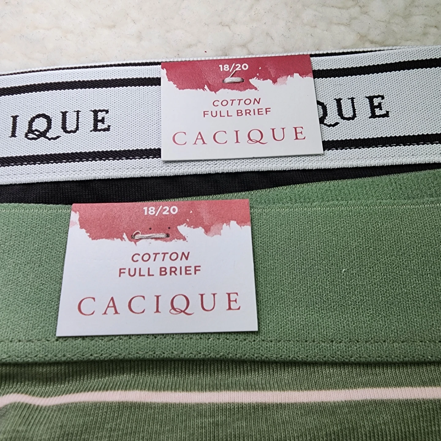 18/20 Cacique by Lane Bryant Cotton Full Brief Panty Set of 2 - photo 3