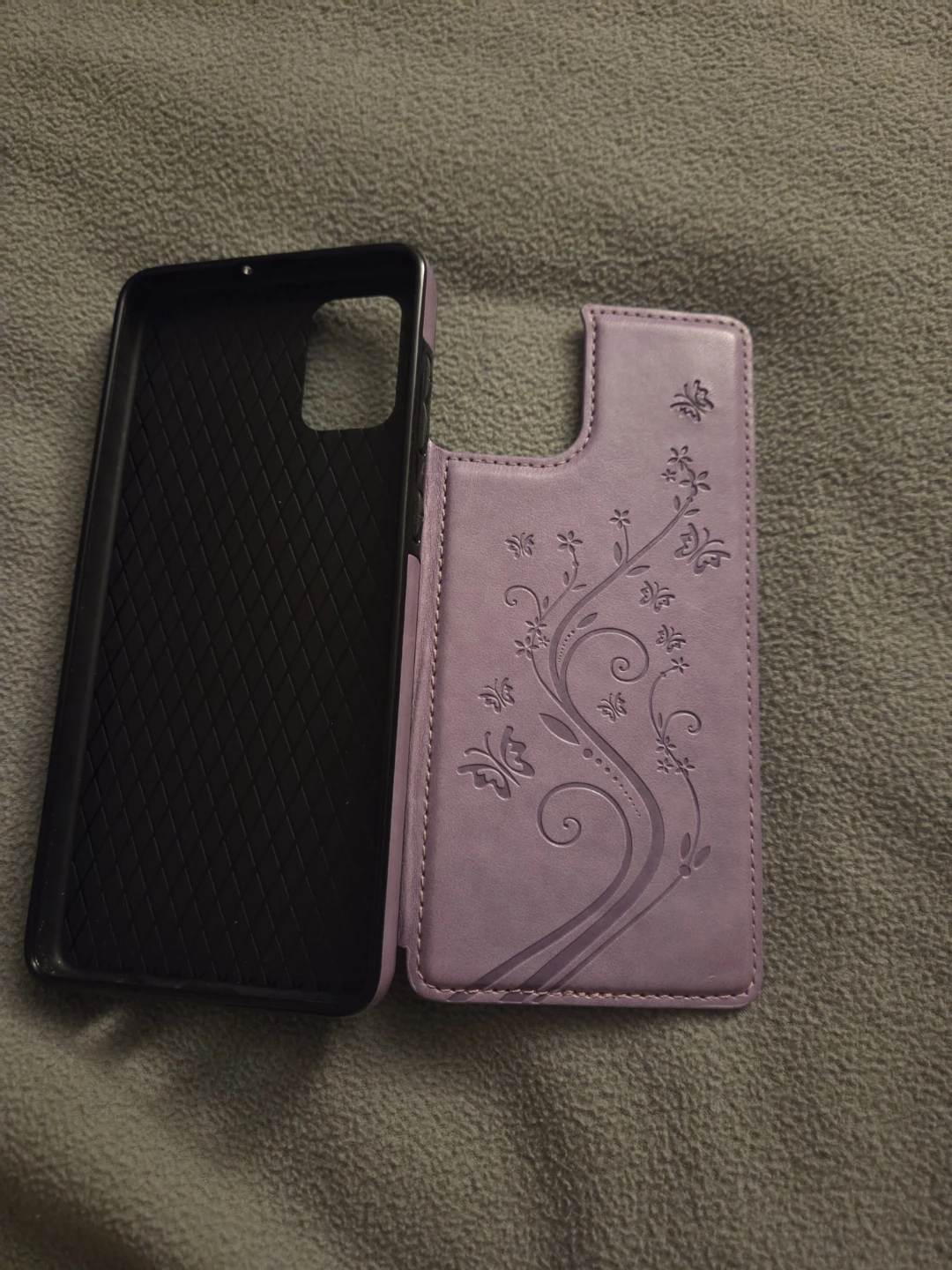 Purple Floral Folio Wallet Phone Case - photo 2