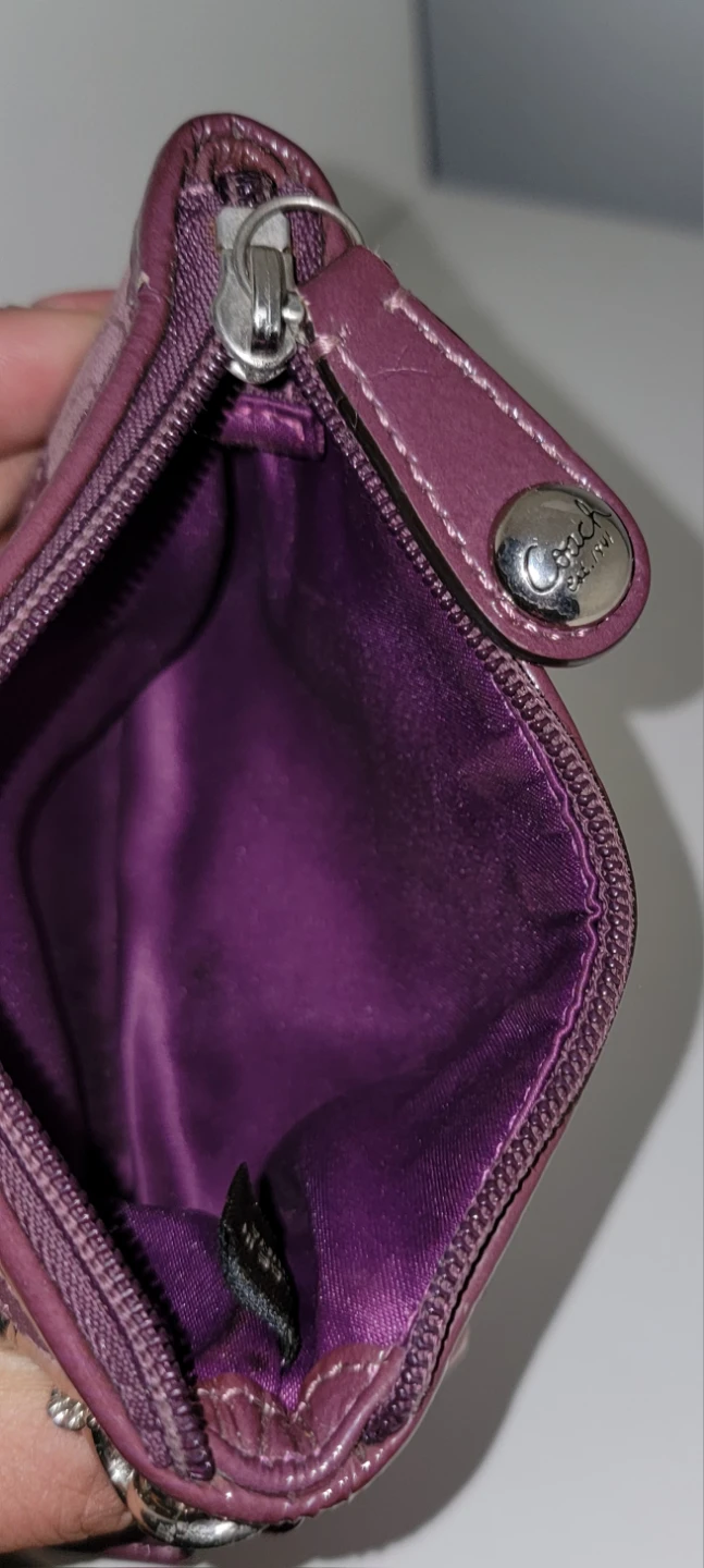 Coach Wristlet Purple Signature C Pouch - photo 3