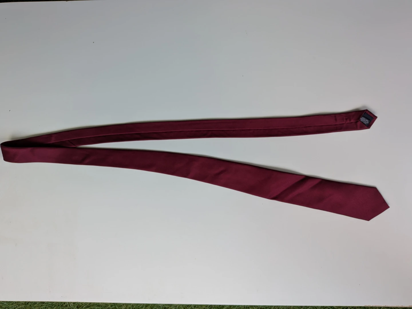 The Tie Bar Burgundy Silk Tie