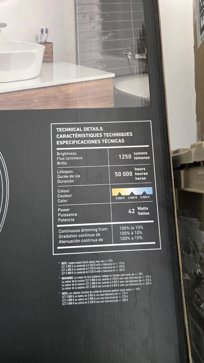 Brand new Artika Mateo 28” LED bathroom mirror – still sealed - photo 3