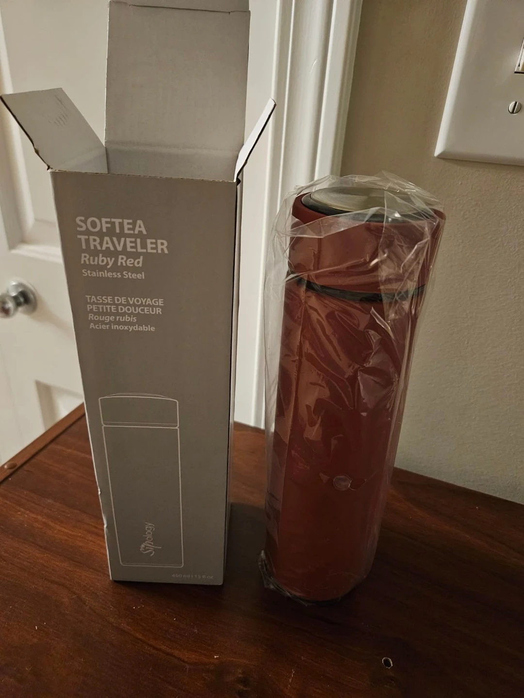 Sipology SOFTEA TRAVELER Ruby Red Stainless Steel Tumbler