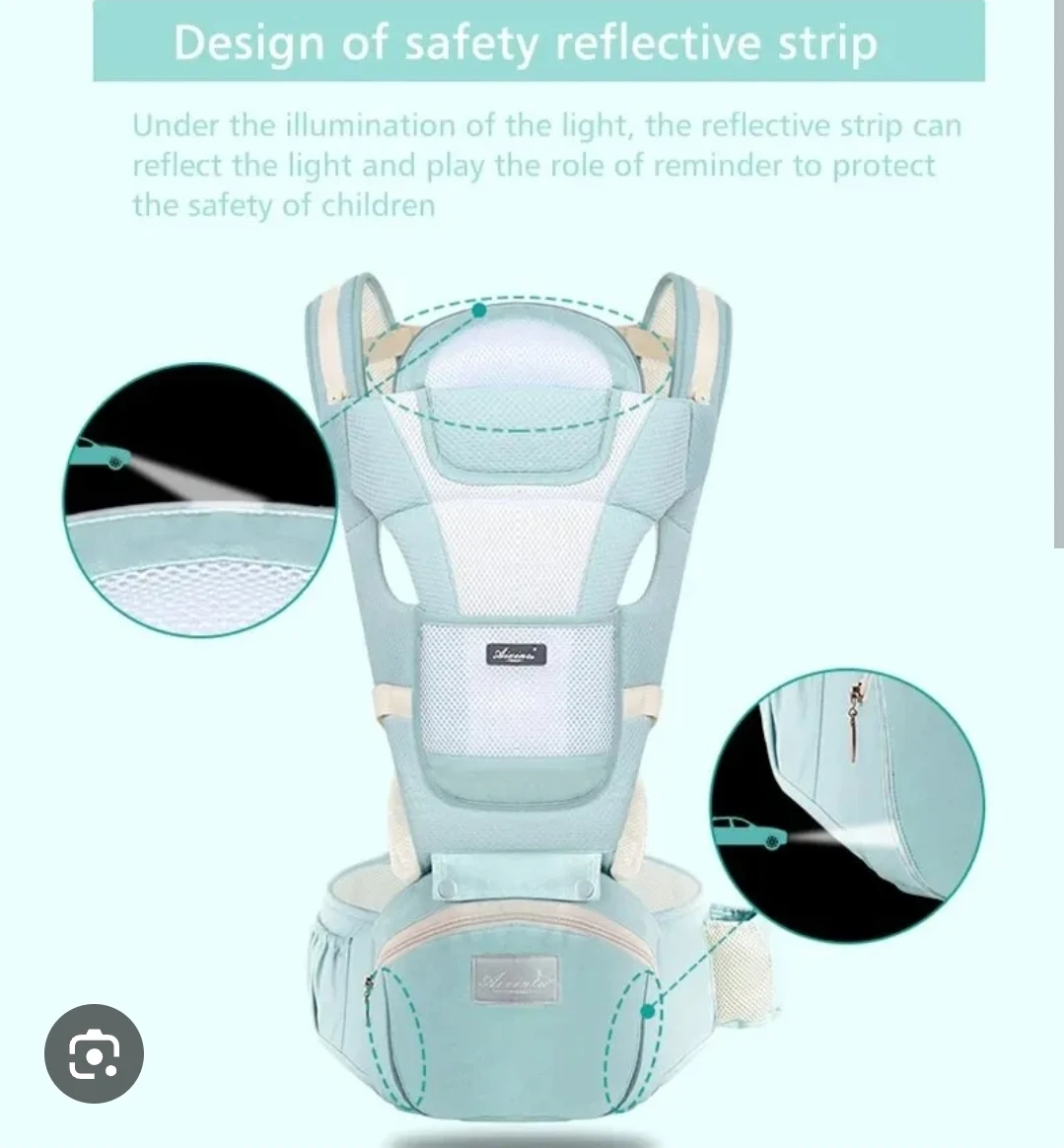 Baby Carrier Hip Seat Green