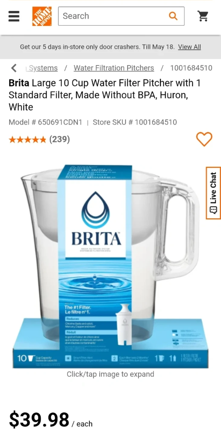 Brita Large 10 Cup Water Filter Pitcher - photo 3