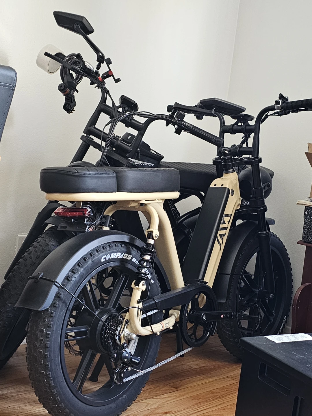 AV4 Electric Fat Tire Bike - Tan