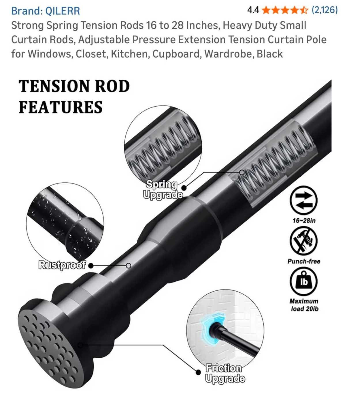 Tension Curtain Rod - photo 2