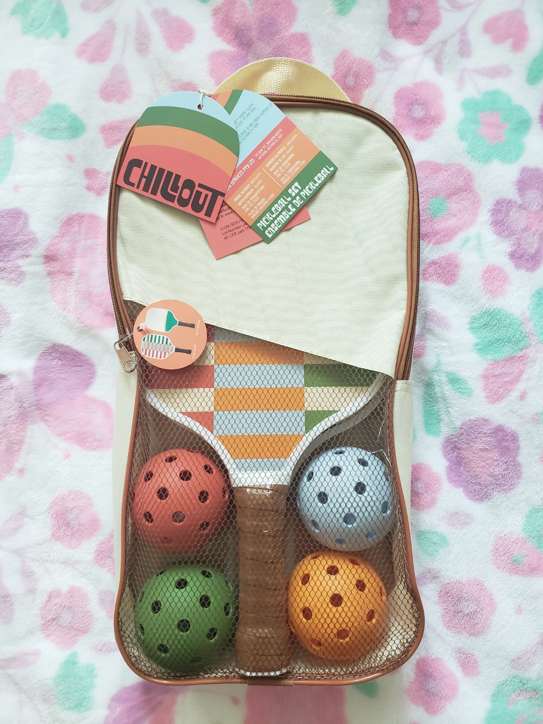 CHILLOUT Pickleball Set with 4 Balls and Bag