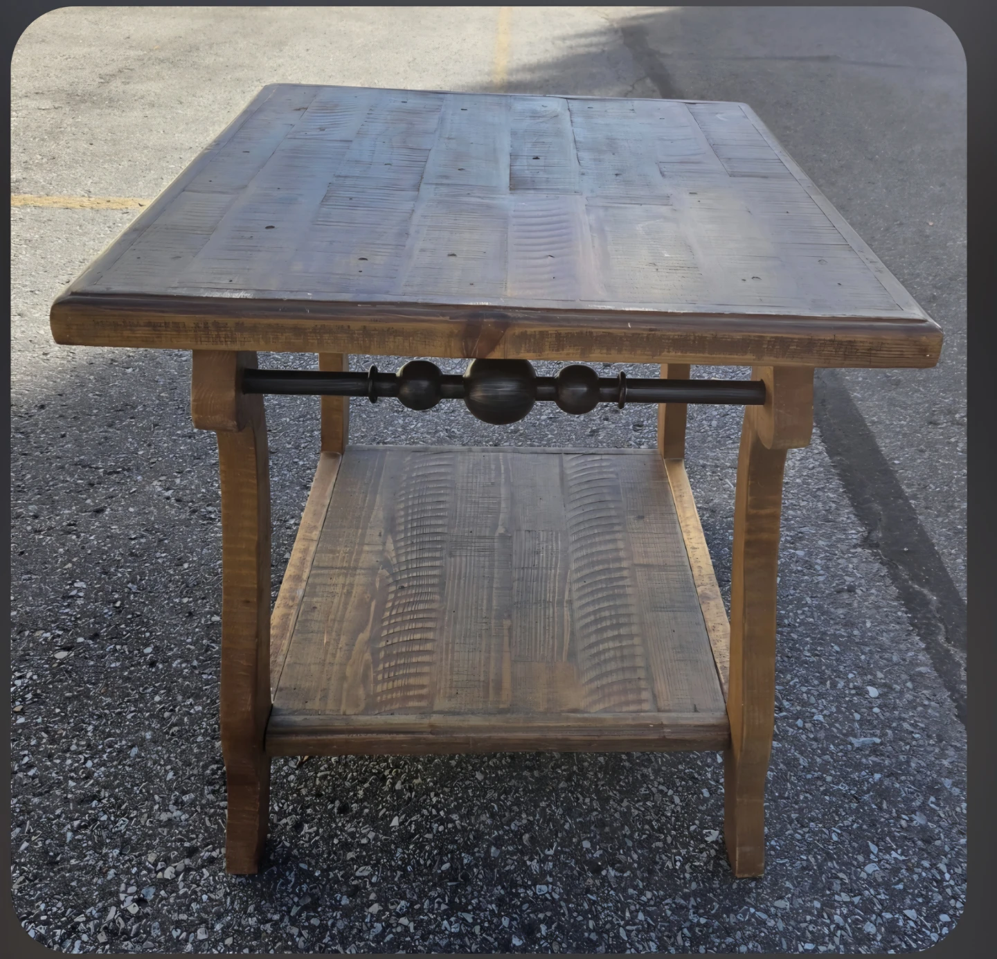 Rustic Wood Side Table with Shelf (Ashley Furniture)