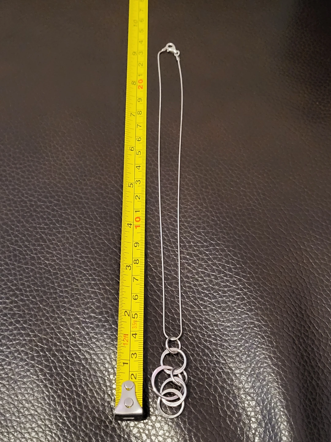 Palanque Sterling Silver Multi-Ring Pendant Necklace - photo 4