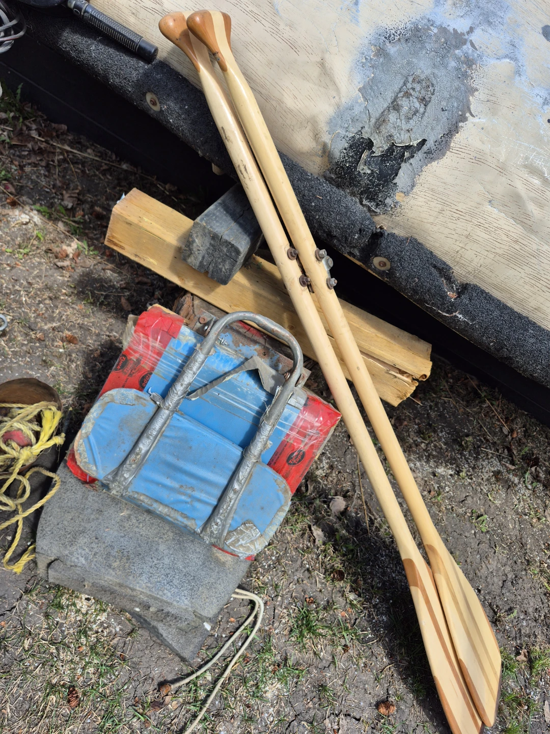 Canoe- with Minn Kota Trolling Motor and Oars - photo 3