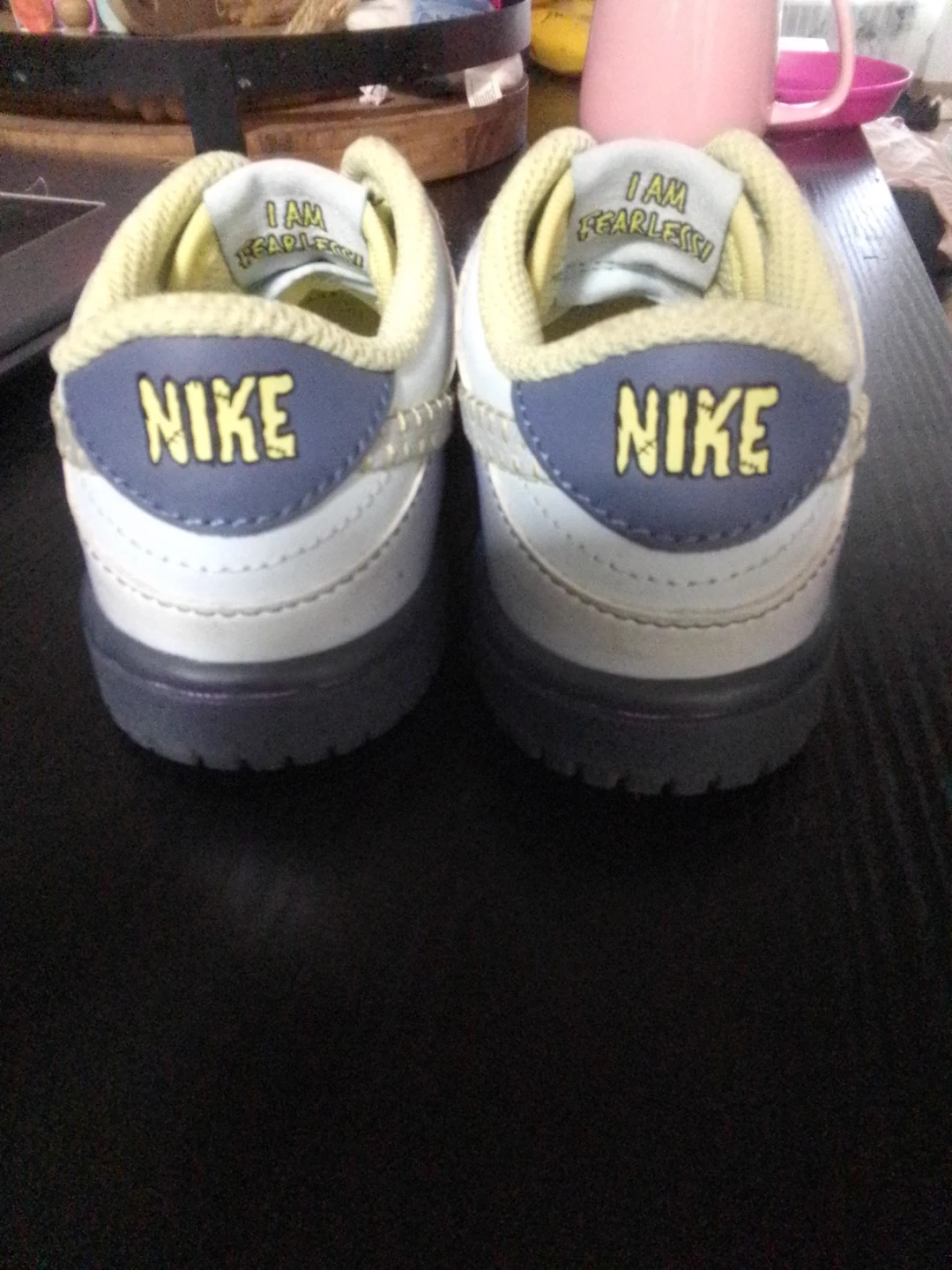 Nike Dunk Low Kids Shoes Blue White Yellow - photo 3