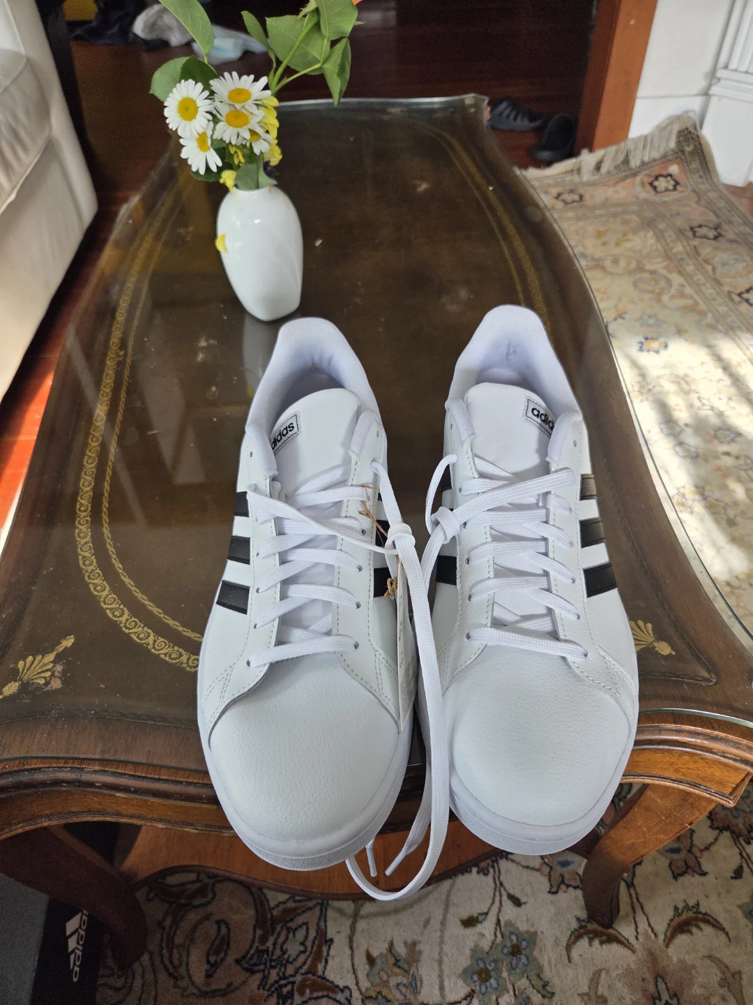 Adidas Grand Court Men's Shoes White Black Size 10.5